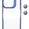 Husa Protectie din Policarbonat cu stativ si protectie camere, pentru iPhone 13, Albastru