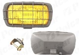 Proiector auto Wesem 12/24V rectangular bec H3 partea stanga/dreapta 195x96x83mm sticla galbena carcasa neagra, cu lumina de ceata , 1 buc