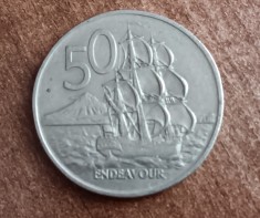 M3 C50 - Moneda foarte veche - Noua Zeelanda - 50 centi - 1974