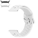Curea din silicon, compatibila Samsung Galaxy Watch9 44mm/40mm, Samsung Galaxy Watch 8 44mm/40mm, Alb