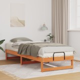 vidaXL Cadru de pat cu m&acirc;neri de transport Maro 80 x 210 cm