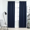 Gossi draperii opace cu carlige, 2 buc., albastru, 140 x 175 cm
