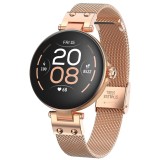 Ceas smartwatch SB-305, Bluetooth, Metalic, Senzori Monitorizare, Notificari, Autonomie 10 zile, Rose Gold