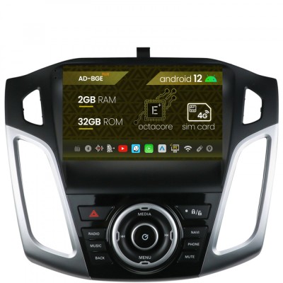 Navigatie Ford Focus 3 (2011-2019), Android 12, E-Octacore 2GB RAM + 32GB ROM, 9 Inch - AD-BGE9002+AD-BGRKIT144 foto