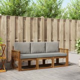 vidaXL Set de canapele de exterior 3 pcs Gri natural și deschis 3365934
