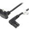 Cablu Alimentare CEE 7/16 Mufă Unghi - IEC C7 Mamă PVC