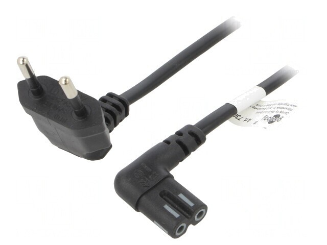 Cablu Alimentare CEE 7/16 Mufă Unghi - IEC C7 Mamă PVC