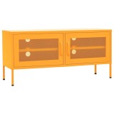 Cumpara ieftin Comoda TV, galben mustar, 105x35x50 cm, otel