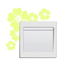 Sticker decorativ pentru intrerupator, Flori, 11 cm, 12208ST-14 foto