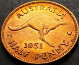 Cumpara ieftin Moneda istorica HALF PENNY - AUSTRALIA, anul 1951 * cod 5221, Australia si Oceania