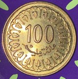 100 MILLIEMES TUNISIA 1993(1414)FOARTE PUTIN CIRCULATA/POZE.., Africa