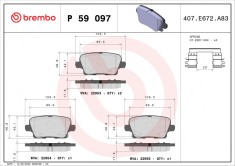 BREMBO P 59 097 PRIME LINE set placute frana,frana disc