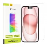 Folie de protectie Ecran Techsuit Clear Vision pentru Apple iPhone 16 / 15 / 15 Pro, Sticla Securizata, Full Glue