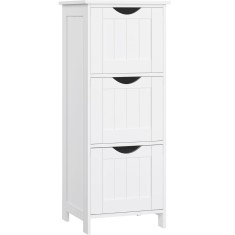 VASAGLE Dulap de depozitare pentru baie, 3 sertare, 30x32x81 cm, alb Household NewTrend
