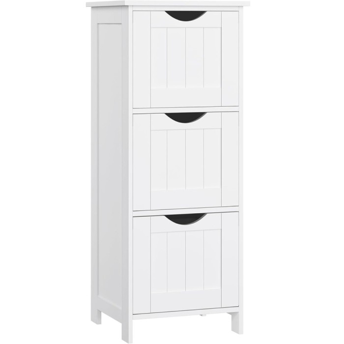 VASAGLE Dulap de depozitare pentru baie, 3 sertare, 30x32x81 cm, alb Household NewTrend