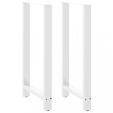 vidaXL Picioare de masă de bar, albe, 2 buc., 60x(110-111) cm, oțel 4013357