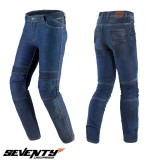 Blugi (jeans) femei pentru scuter - motocicleta Seventy model SD-PJ8 tip Slim fit culoare: albastru (insertii Aramid Kevlar) S