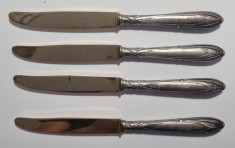 Set 4 cutite cu maner de argint