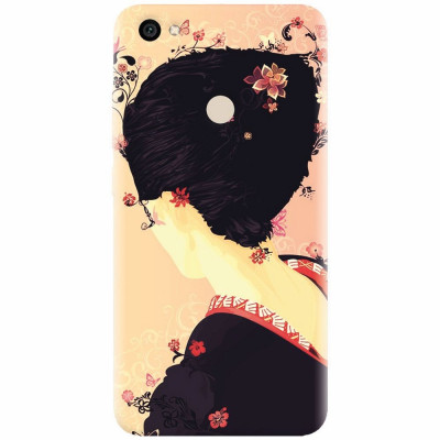 Husa silicon pentru Xiaomi Redmi Note 5A, Japanese Geisha Illustration Cherry Blossom foto