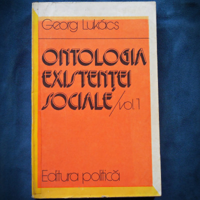 ONTOLOGIA EXISTENTEI SOCIALE - GEORG LUKAS - VOL. 1 foto