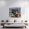 Folie imprimata color pentru decor perete locuinta, dimensiune 125 x 110cm, model: VIEW TO HAVEN 17, AVEX