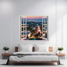 Folie imprimata color pentru decor perete locuinta, dimensiune 125 x 110cm, model: VIEW TO HAVEN 17 foto