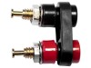 Soclu banană 2mm 5A 1,5kV negru aurit pe panou