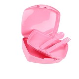 Caserola pentru alimente, cu tacamuri, pentru copii, Unicorn, Roz, Fete, 550 ml, ATU-087216, Oem