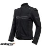 Geaca (jacheta) barbati pentru scuter - motocicleta Racing vara Seventy model SD-JR60 Thunder culoare: negru Negru 4XL