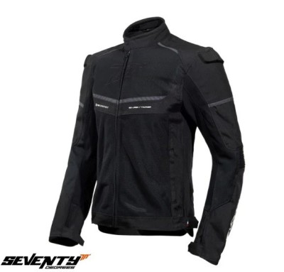 Geaca (jacheta) barbati pentru scuter - motocicleta Racing vara Seventy model SD-JR60 Thunder culoare: negru Negru 4XL foto