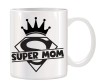 Cana alba ceramica personalizata Super Mom, INOVATIX&reg;. 330ml, Oem