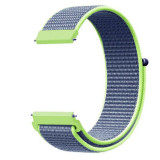 Curea material textil, compatibila Samsung Galaxy Watch 5 Pro, telescoape Quick Release, Blue-Green