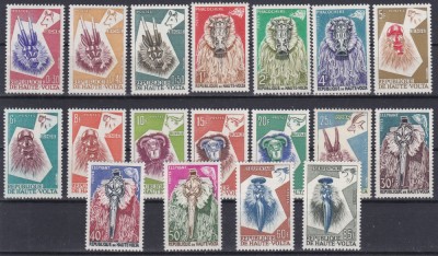 DB1 Volta Superioara 1960 Masti Animale Fauna18 v. MNH foto