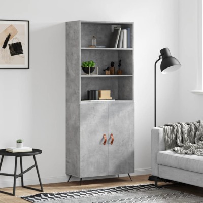 Gossi dulap inalt, gri beton, 69,5x34x180, lemn compozit foto