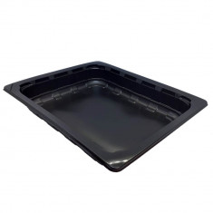 Set 130 Tavite Polipropilena, 325x265x50 mm, Negre, fara Capac, Tavite Negre pentru Alimente, Tavite Plastic pentru Transport Alimente, Set Tavite Neg