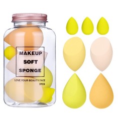 Set buretei machiaj, flippy, premium, 7 bucati, galben