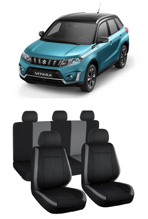 Set huse scaune compatibile SUZUKI VITARA GRAND VITARA III (2005-2015) VISION GRI