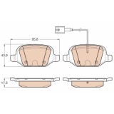 Placute frana Fiat Linea (323 110) 10.06-, Spate, TRW