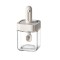 Recipient pentru depozitarea condimentelor, flippy, borcan din sticla, capac si lingura incorporate, uz casnic, 300 ml, 7.1x7.1x14.8 cm, gri