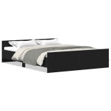 Cumpara ieftin Cadru pat fara saltea, stejar negru, 160x200 cm, lemn prelucrat