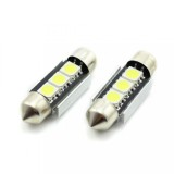 Bec LED Sofit 36mm Canbus Alb Xenon 12V 3W SMD, Interior Auto, Numar Inmatriculare - Set 2 Buc