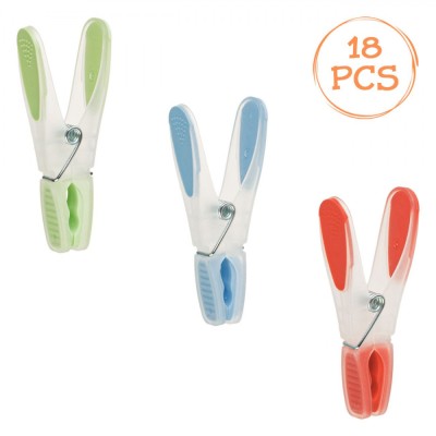C&amp;acirc;rlige Rufe, Softgrip, 8.5cm, Set 18 Bucăți, Multicolor, Transparent, Plastic foto