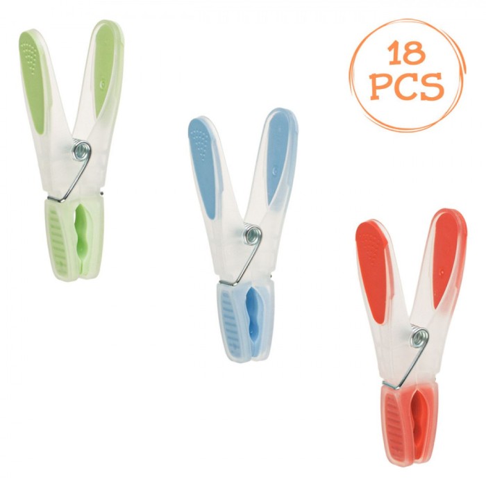 C&acirc;rlige Rufe, Softgrip, 8.5cm, Set 18 Bucăți, Multicolor, Transparent, Plastic