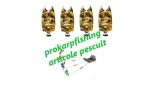 Set 4 Avertizori Pescuit cu LED + 4 Swingere, Rezistent la Intemperii, Baterii Incluse