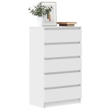 Dulap cu sertar, alb, 60x36x103 cm, lemn prelucrat