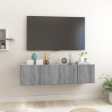 VidaXL Dulap TV suspendat gri sonoma 2 buc. 60x30x30 cm lemn prelucrat