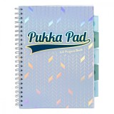 Caiet cu Spirala si Separatoare Pukka Pad Project Book Glee A4, Dictando, Albastru Deschis