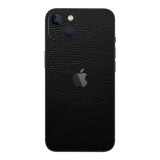 Set Folii Skin Acoperire 360 Compatibile cu Apple iPhone 13 Mini - ApcGsm Wraps Skin Leather Black, Negru, Oem