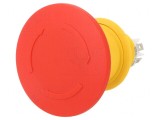 Comutator de siguranță roșu 16mm 2NC NO