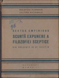 HST C955 Sextus Empiricus Scurtă expunere a filozofiei sceptice